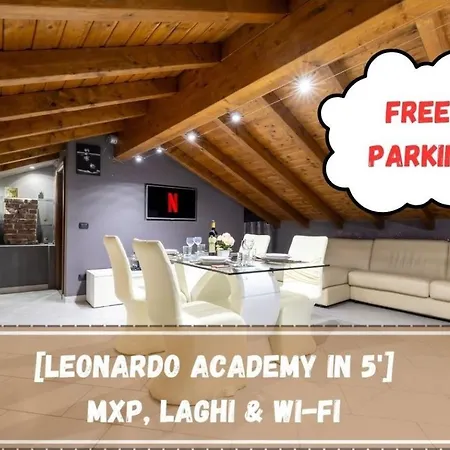 Leonardo Academy In 5' - Parcheggio Gratis - Laghi & Wi-fi Apartment